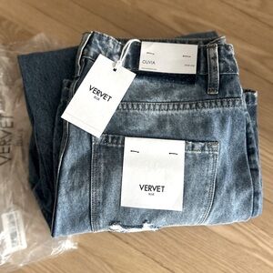 Vervet Olivia Wide Leg Jeans - Light Blue